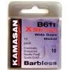 Kamasan B611 - X Strong Wide Gape Nickel Barbless Hooks