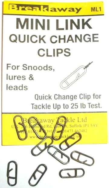 Terminal Tackle Breakaway Mini Link Quick Change Clips 3 Terminal Tackle Breakaway Mini Link Quick Change Clips