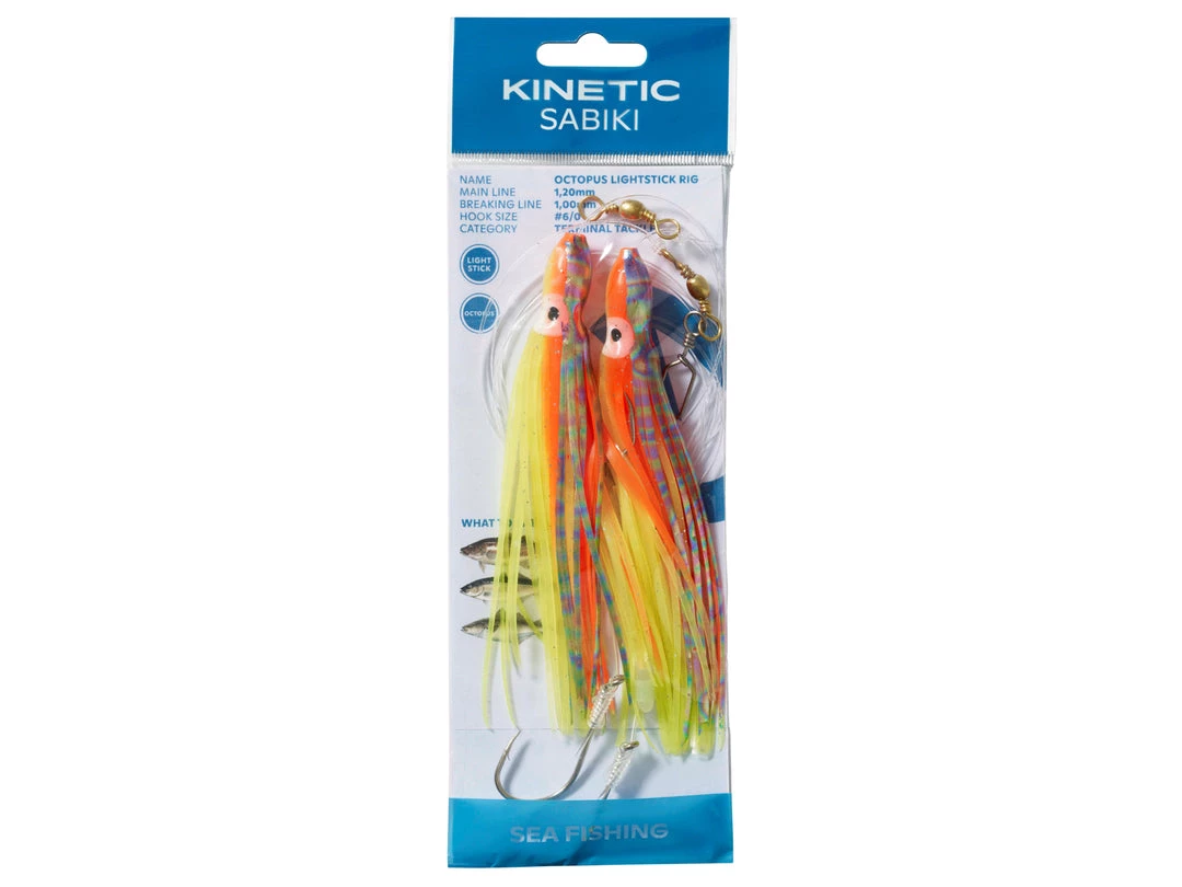 Kinetic Sabiki Octopus Lightstick Rig Sea 3 Kinetic Sabiki Octopus Lightstick Rig Sea