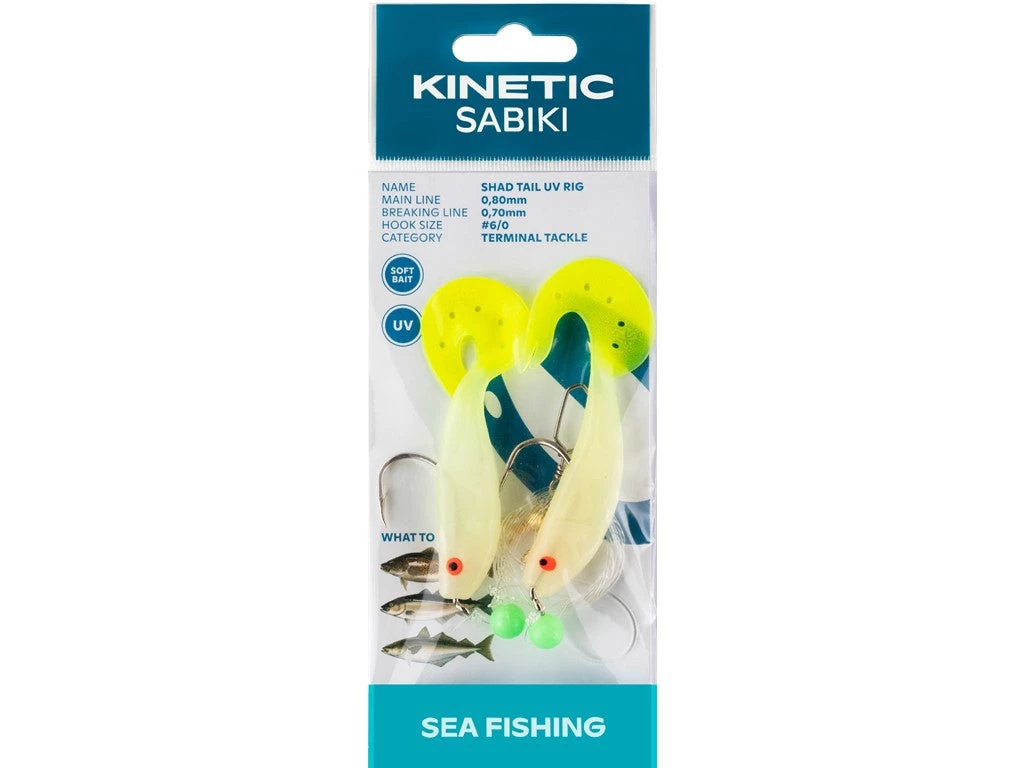 Sea Kinetic Sabiki Shad Tail UV 3 Sea Kinetic Sabiki Shad Tail UV
