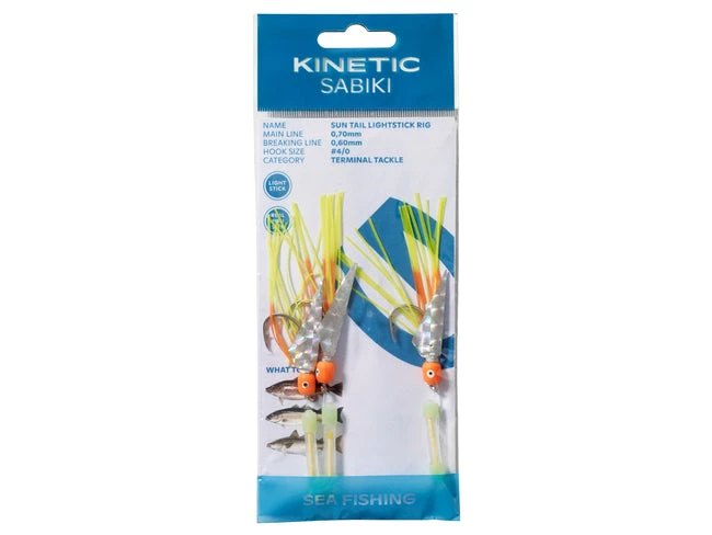 Kinetic Sabiki Sun Tail Lightstick Rig 5 Kinetic Sabiki Sun Tail Lightstick Rig