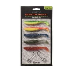 Soft Baits Kinetic Seductor Shad PT Scan Delight Mix Lures