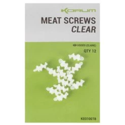 Coarse/Carp Korum Meat Screws Clear