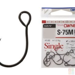 Owner S-75M Minnow Single Lure Barbed Hooks ** #2/0 And #6 CLEARANCE ** Sea